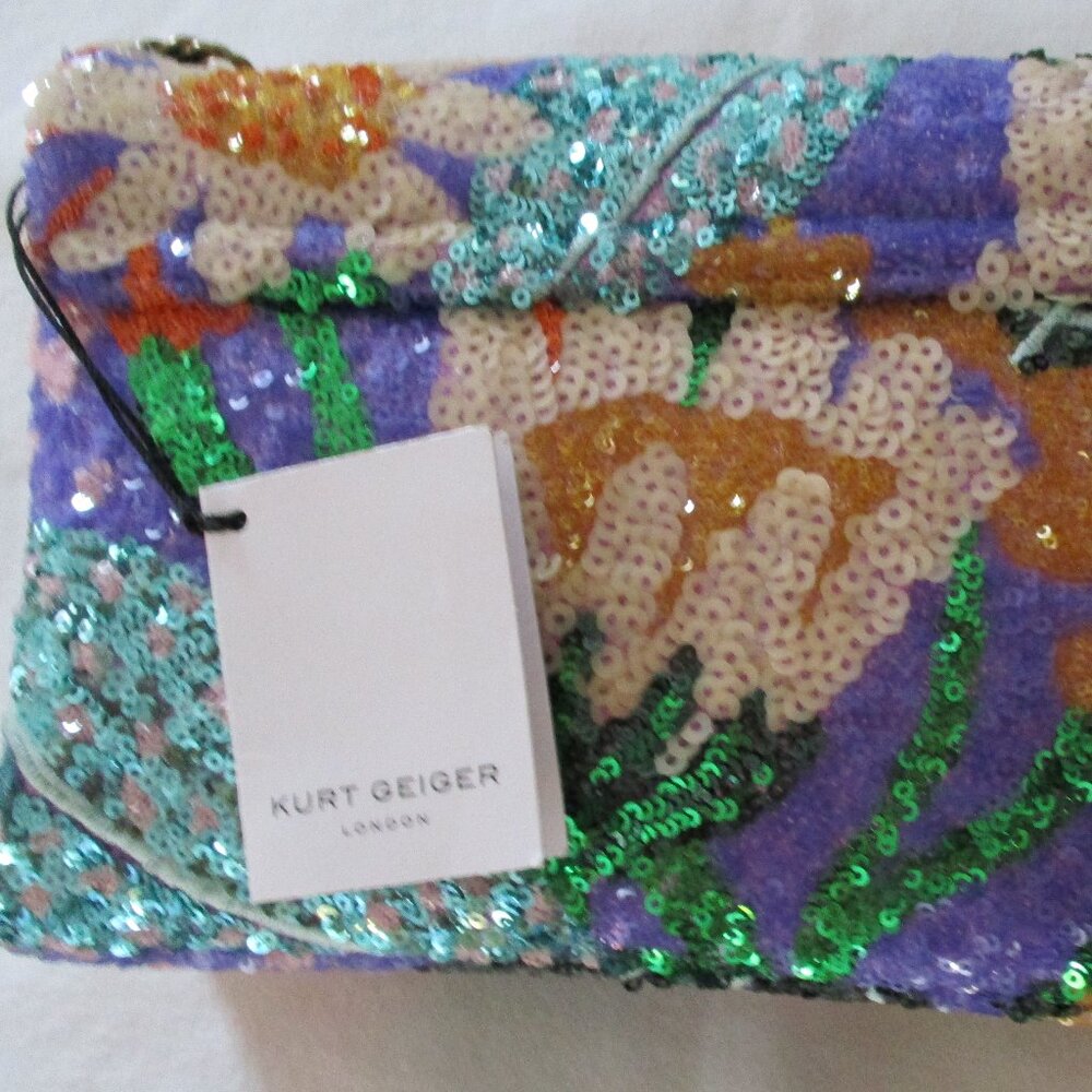 NWT Kurt Geiger Medium Brixton Sequin Crossbody Bag - Picture 3 of 13